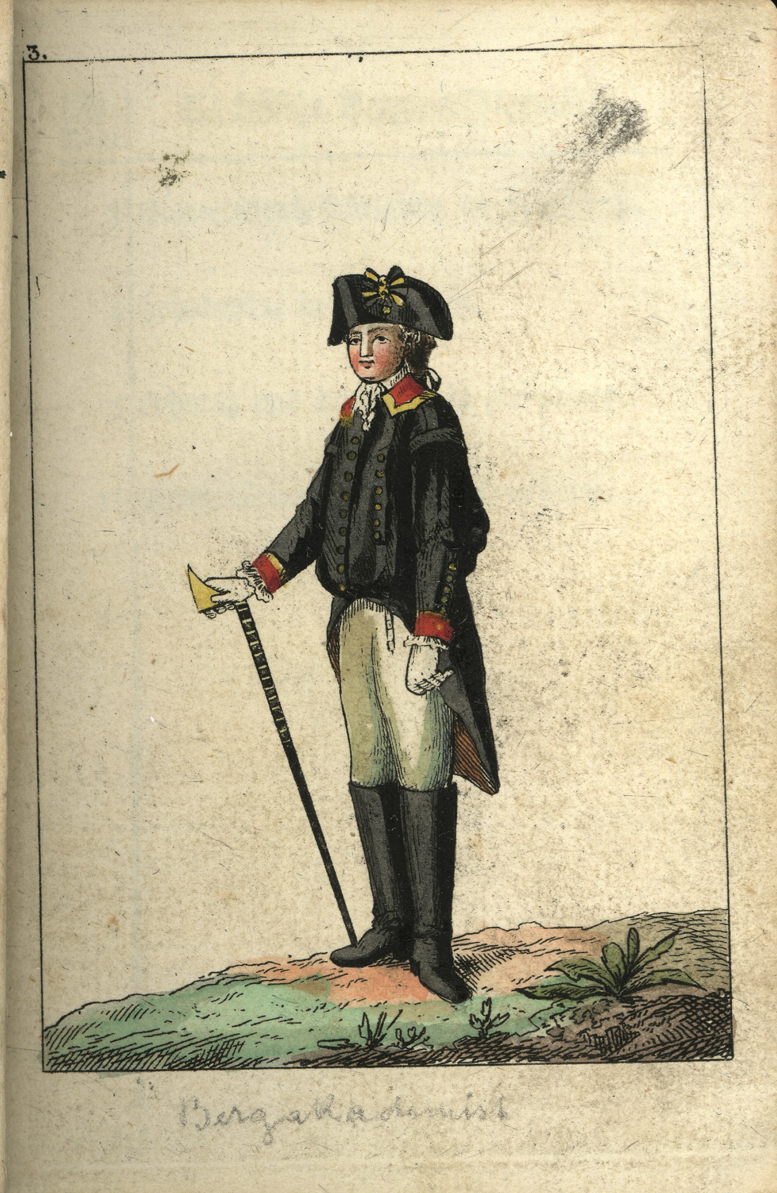 Ein Freiberger Bergakademist in seiner Uniform im Jahr 1791