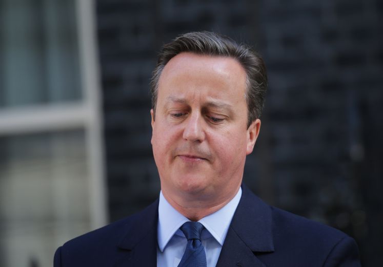 Tornado über 10 Downing Street: Der britische Premierminister David Cameron erklärt nach dem Brexit seinen Rücktritt