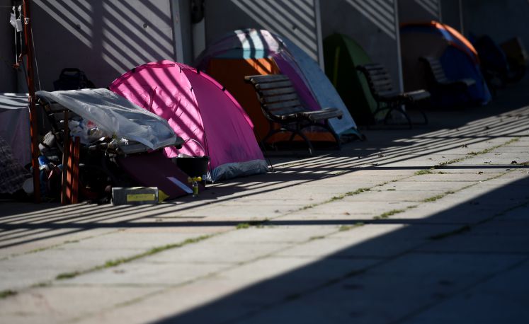 Zelte für Obdachlose in Berlin