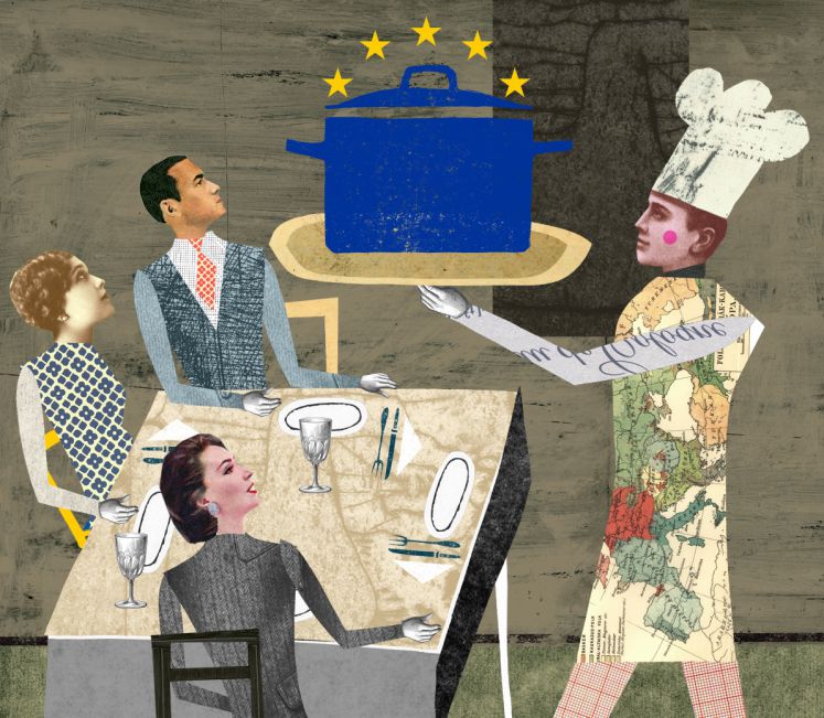 In Europa kommt nicht nur Pizza auf den Tisch / Illustration: Martin Haake