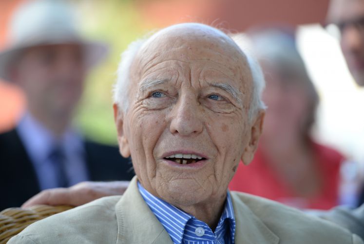 Altbundespräsident Walter Scheel im Juli 2014 bei seiner Abschiedsfeier