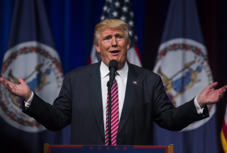 Donald Trump, Präsidentschaftskandidat der Republikaner in den USA, bei einem Wahlkampfauftritt im Bundesstaat Virginia