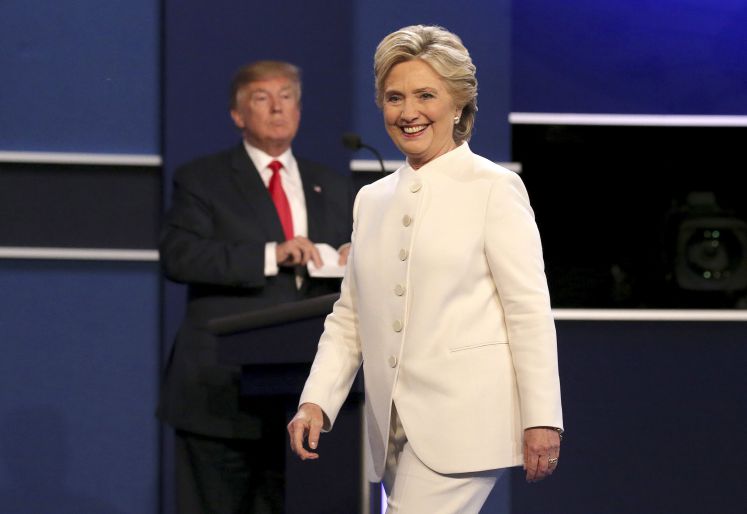Hillary Clinton und Donald Trump beim gestrigen TV-Duell