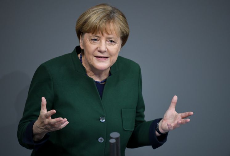 Bundeskanzlerin Angela Merkel (CDU) spricht am 23.11.2016 im Bundestag in Berlin
