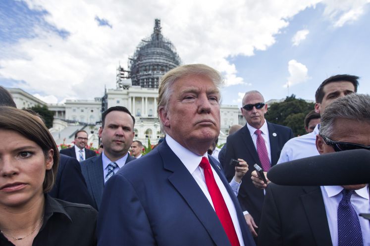 Donald Trump vor dem Kapitol in Washington