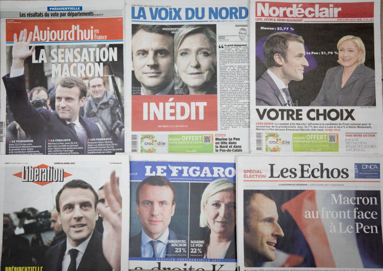 Französische Zeitungen titeln mit dem Wahlergebnis