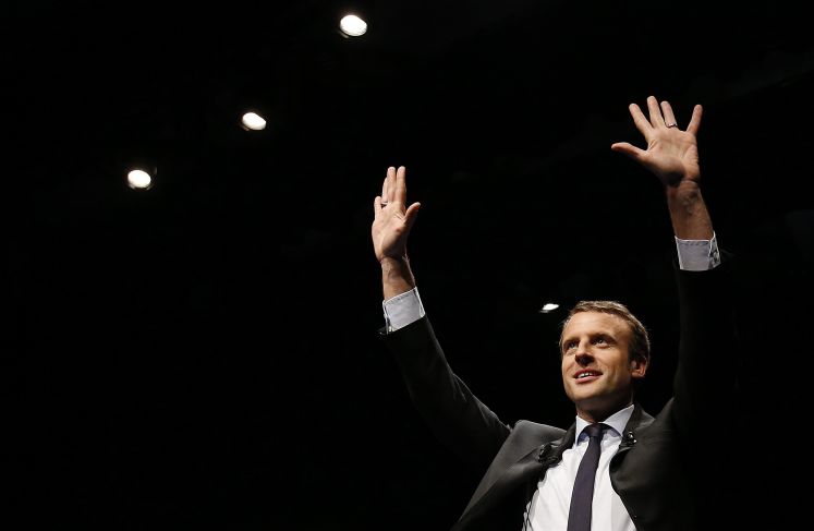Emmanuel Macron bei einer Wahlkampfveranstaltung