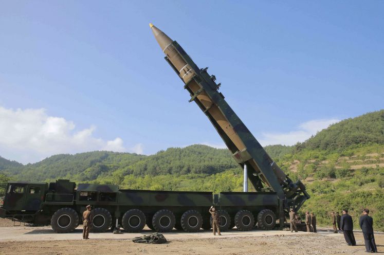 Ein Foto der nordkoreanischen Regierung vom Test einer Interkontinentalrakete