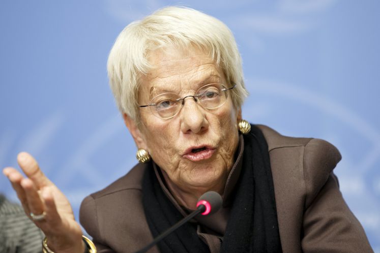 Die UN-Sonderermittlerin für Syrien, Carla Del Ponte