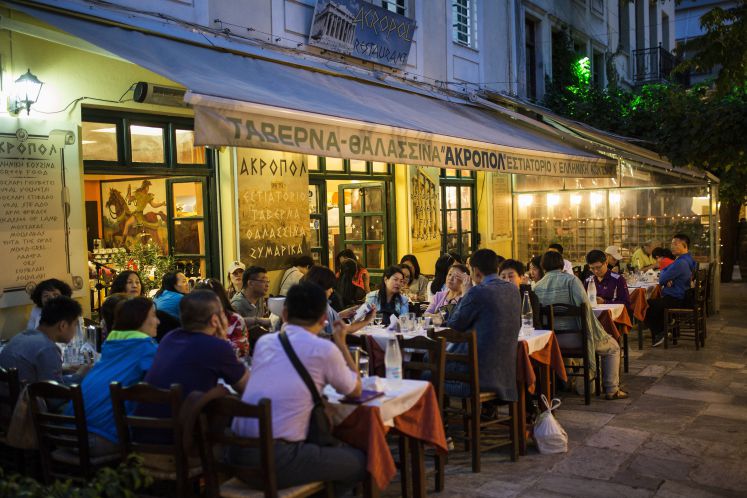 Ein Restaurant in Athen