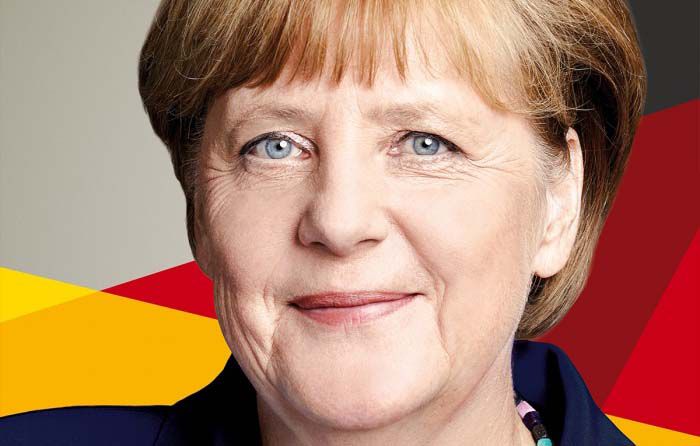 CDU Wahlplakat mit Angela Merkel. Darauf steht: „Für ein Deutschland, in dem wir gut und gerne leben.“