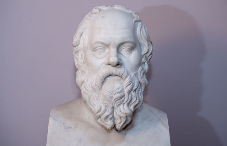 Büste des antiken Philosophen Sokrates