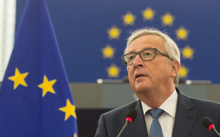 EU-Kommissionspräsident Jean-Claude Juncker hält eine Rede 