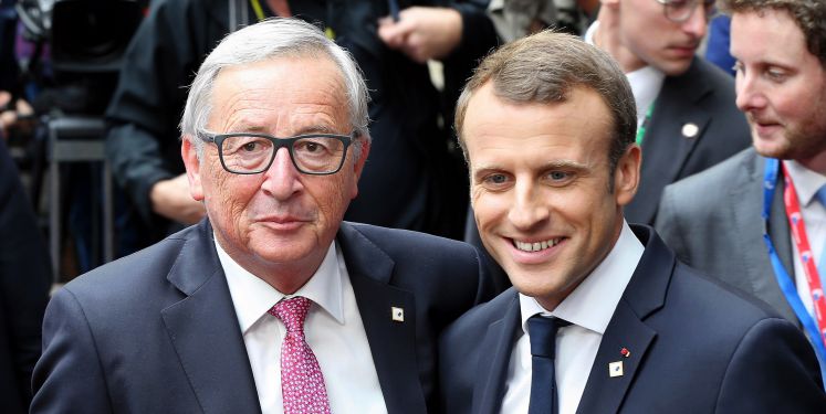 EU-Kommissionschef Jean-Claude Juncker und Frankreichs Staatspräsident Emmanuel Macron
