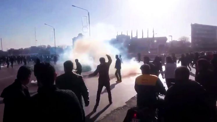Proteste in der Stadt Dorud, in der iranischen Provinz Lorestan