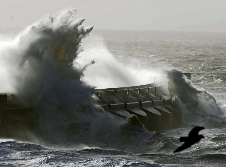 Sturm an der britischen Küste