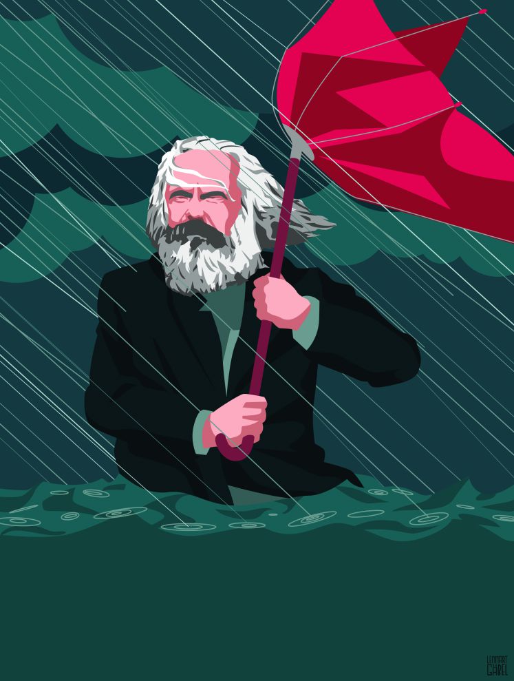 Illustration von Karl Marx