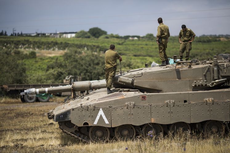 Israelische Soldaten in den Golan-Höhen an der Grenze zu Syrien