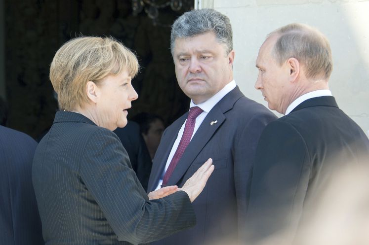 Angela Merkel, Petro Poroschenko, Wladimir Putin