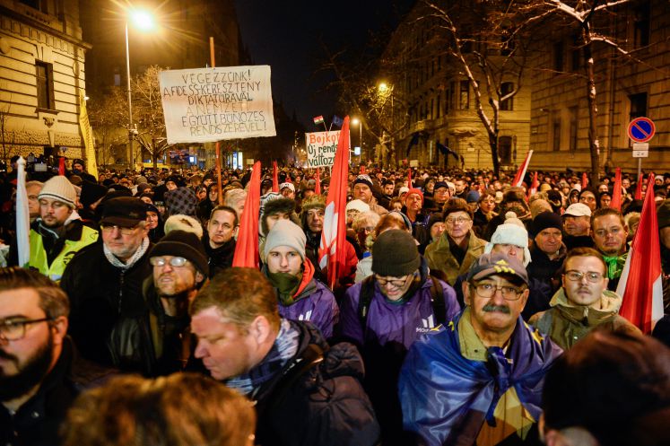 Proteste in Budapest, Ungarn