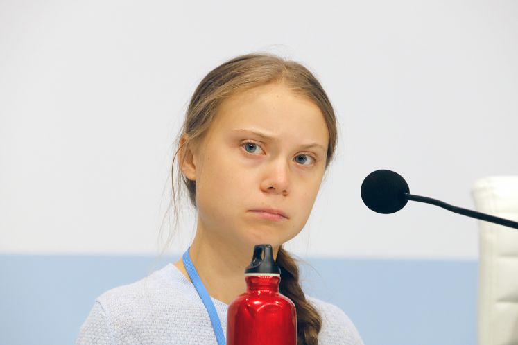Greta Thunberg bei einer UN-Klimakonferenz im Dezember 2019 in Madrid 