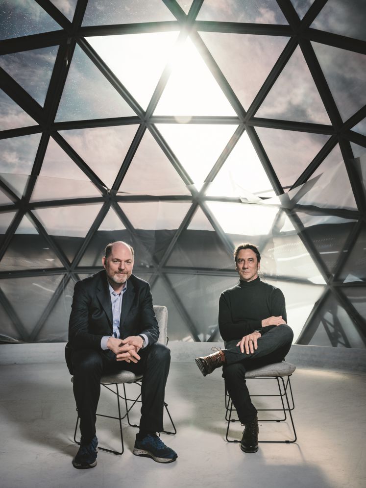 Unternehmer und Bauherr Ludwig Koehne (links) zusammen mit dem ausführenden Architekten Harald Kern