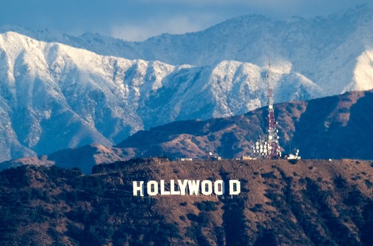 Hollywood-Schild Baldwin Hill Berge