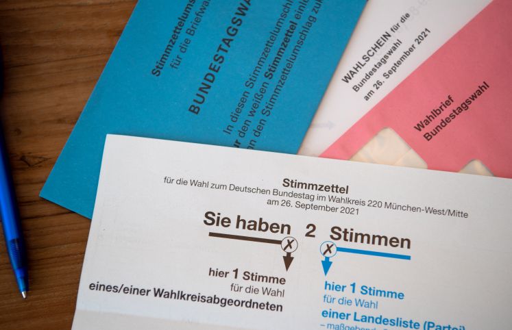 Briefwahlunterlagen Bundestagswahl 2021