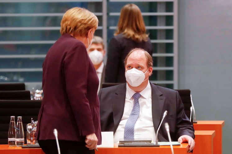 Angela Merkel und Helge Braun