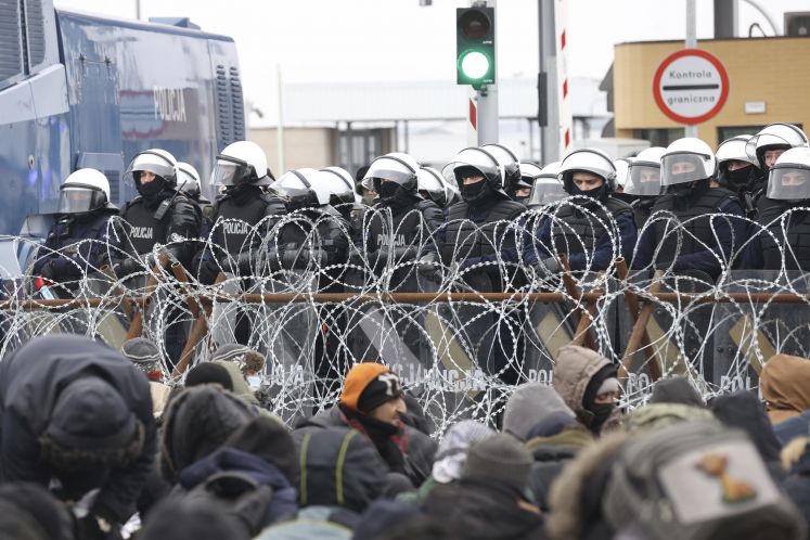 Migranten an polnischer Grenze