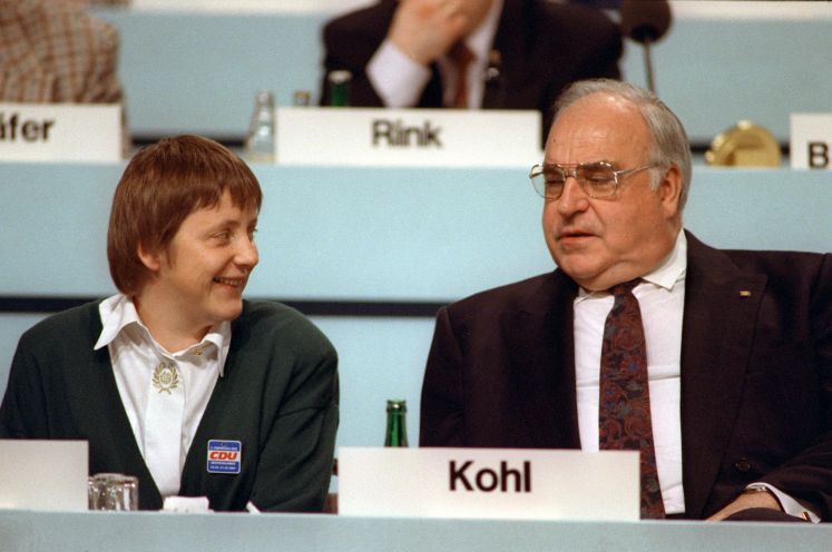 Angela Merkel und Helmut Kohl