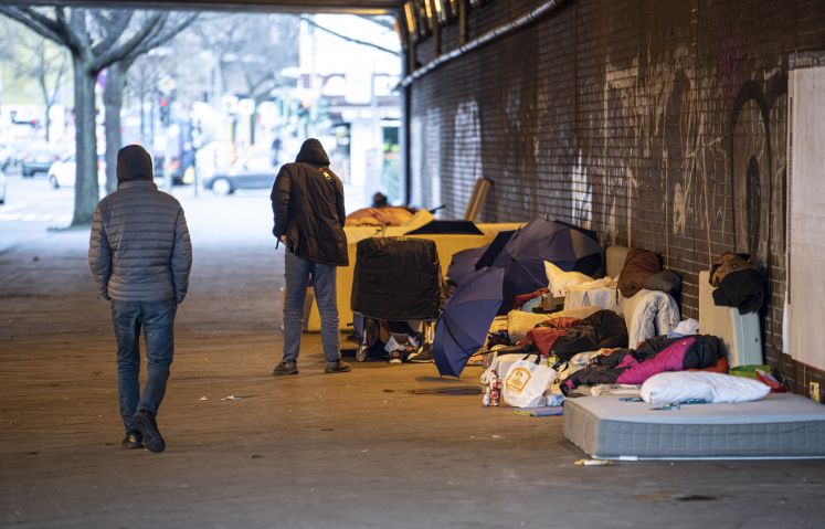 Obdachlose am Stuttgarter Platz