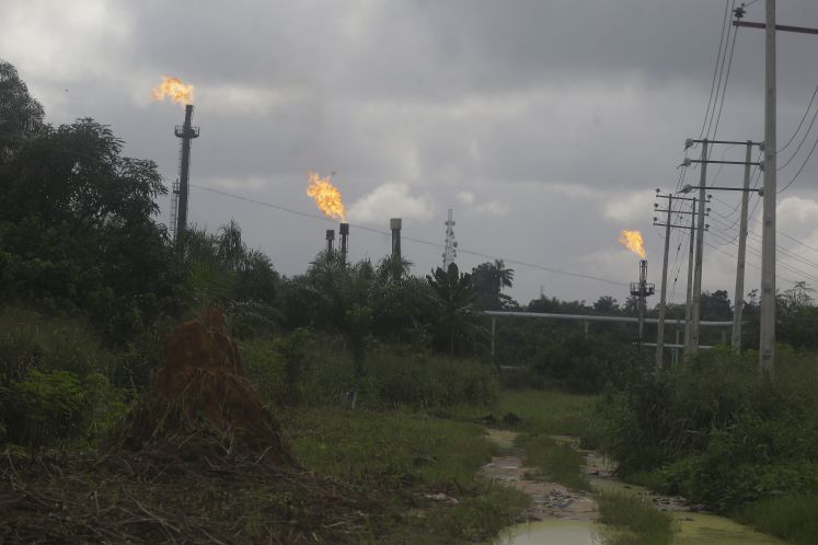 Erdölförderanlage in Nigeria