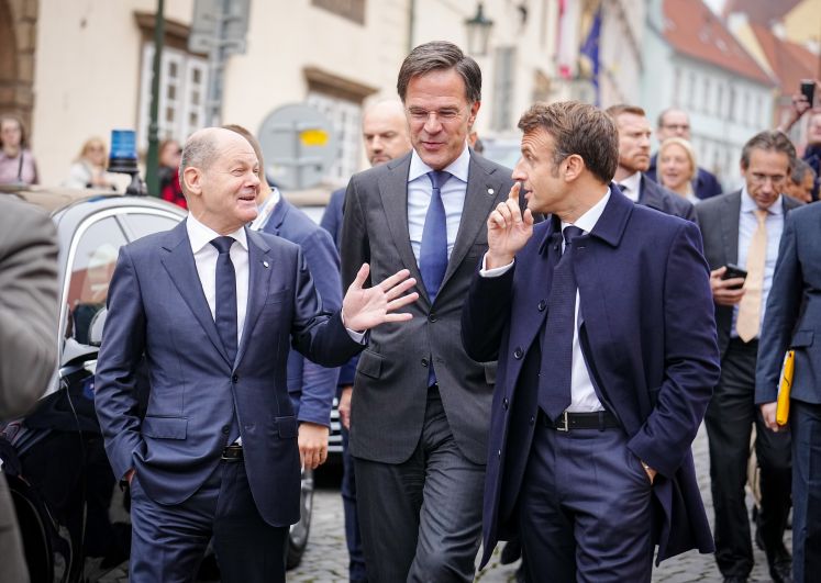 Scholz, Rutte, Macron