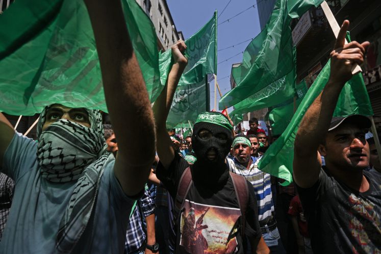 Hamas-Sympathisanten in Ramallah
