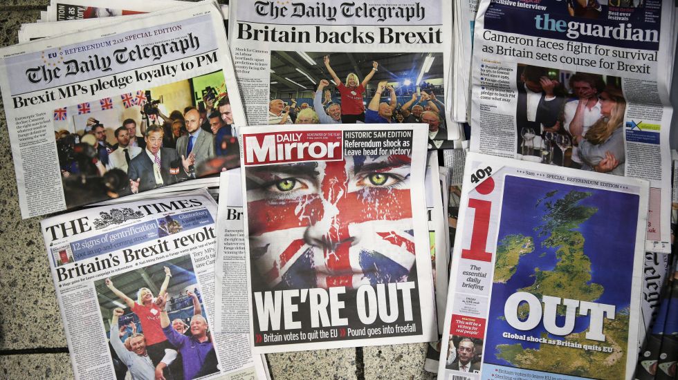 Britische Zeitungen am Tag nach dem Brexit-Referendum