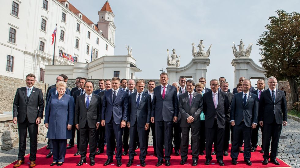 Die Staatschefs der europäischen Mitgliedstaaten bei ihrem Treffen in der slowakischen Hauptstadt Bratislava
