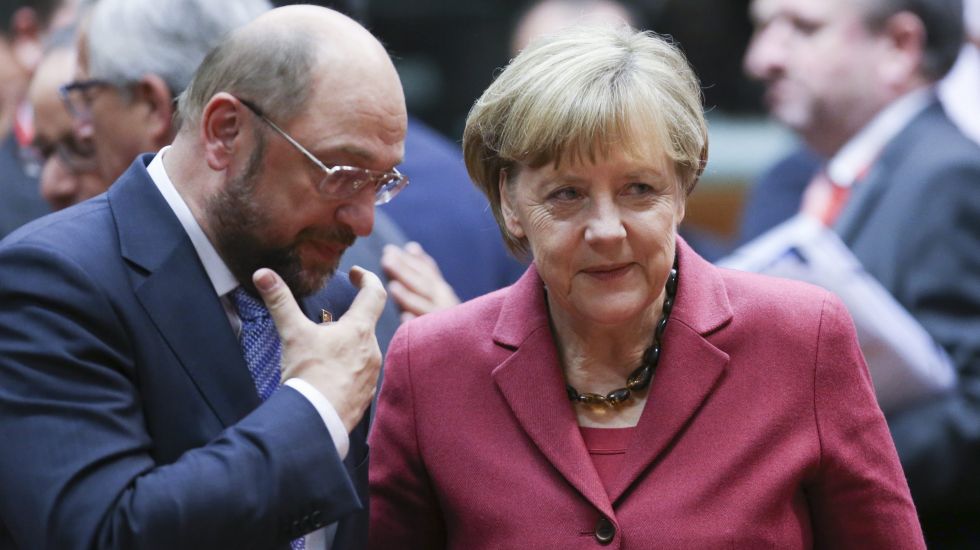 Bundeskanzlerin Angela Merkel und SPD-Kanzlerkandidat Martin Schulz