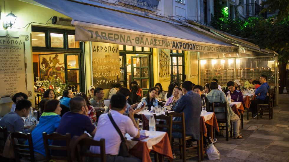 Ein Restaurant in Athen