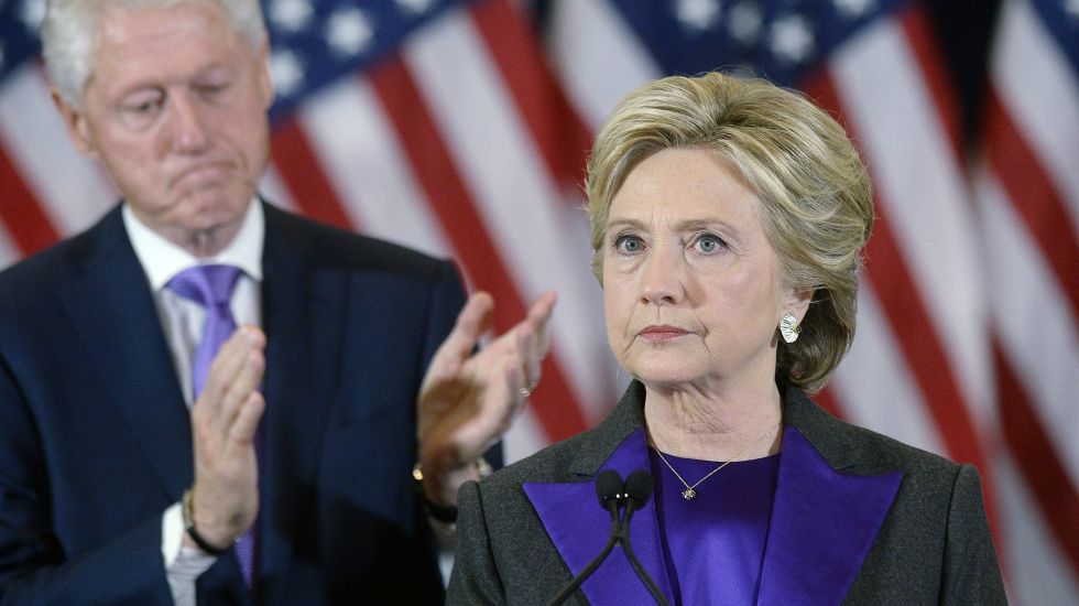 Hillary Clinton bei ihrer Concession Speech in New York 2016.