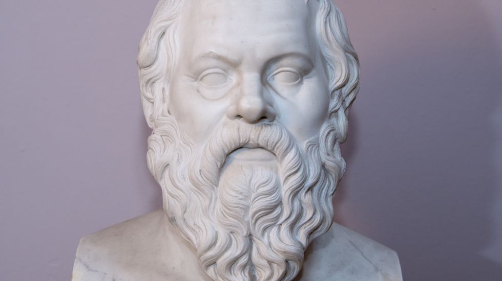 Büste des antiken Philosophen Sokrates