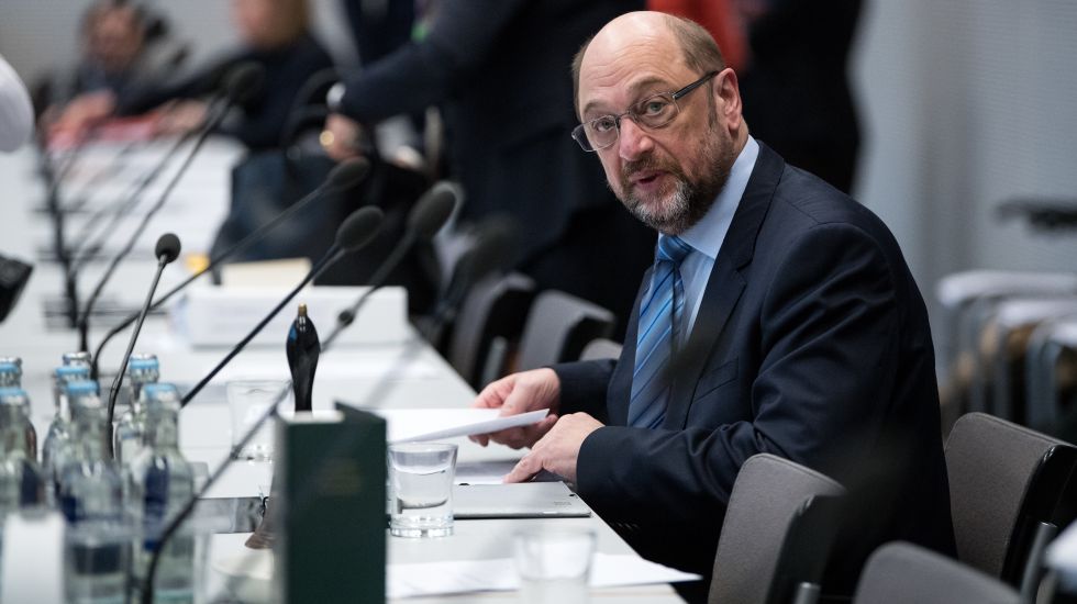 Martin Schulz bei einer Sitzung der SPD-Bundestagsfraktion