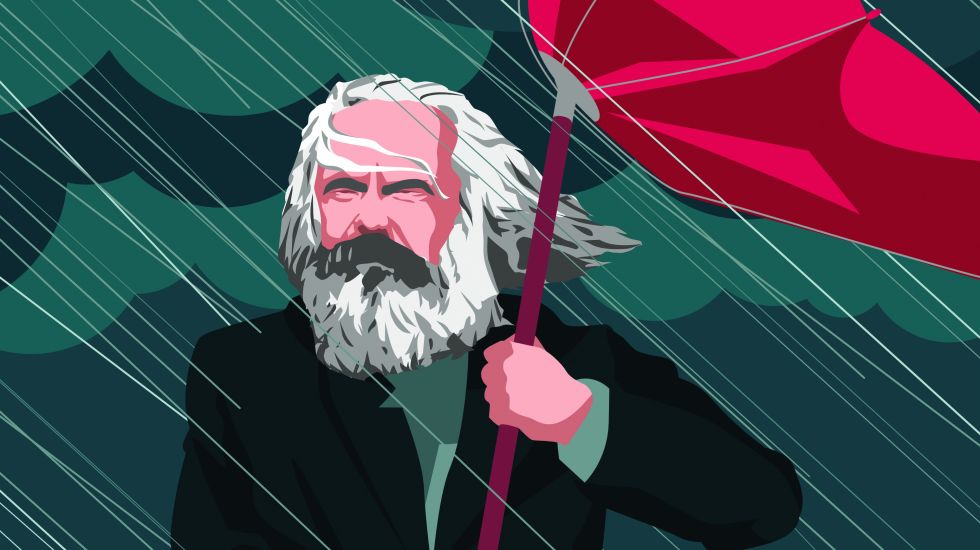 Illustration von Karl Marx