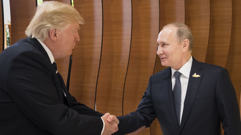 Donald Trump und Wladimir Putin beim G20-Gipfel in Hamburg 2017