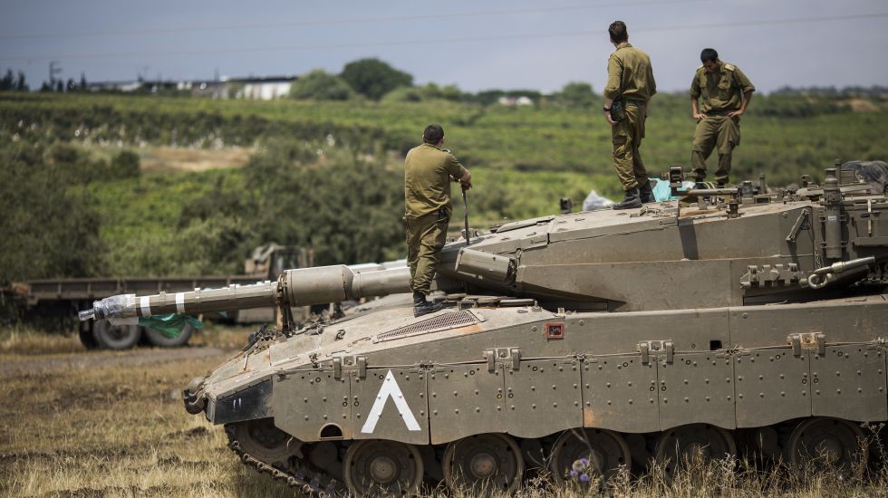 Israelische Soldaten in den Golan-Höhen an der Grenze zu Syrien