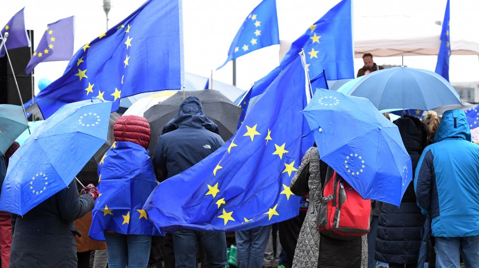 Demonstration von Pulse of Europe für ein vereintes Europa