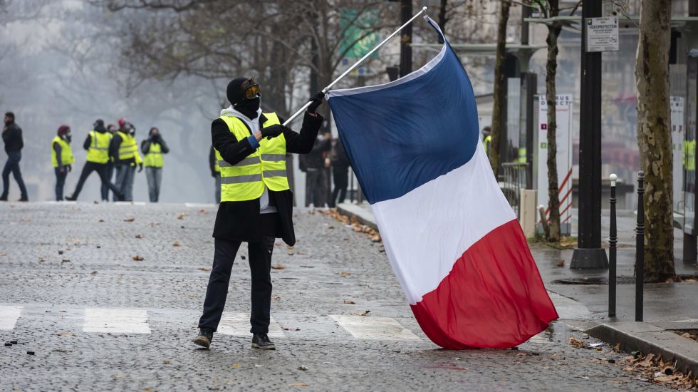 Protest der Gelben Westen  in Frankreich