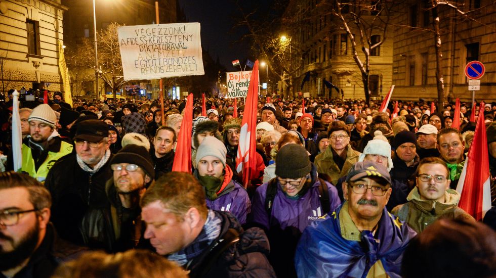 Proteste in Budapest, Ungarn