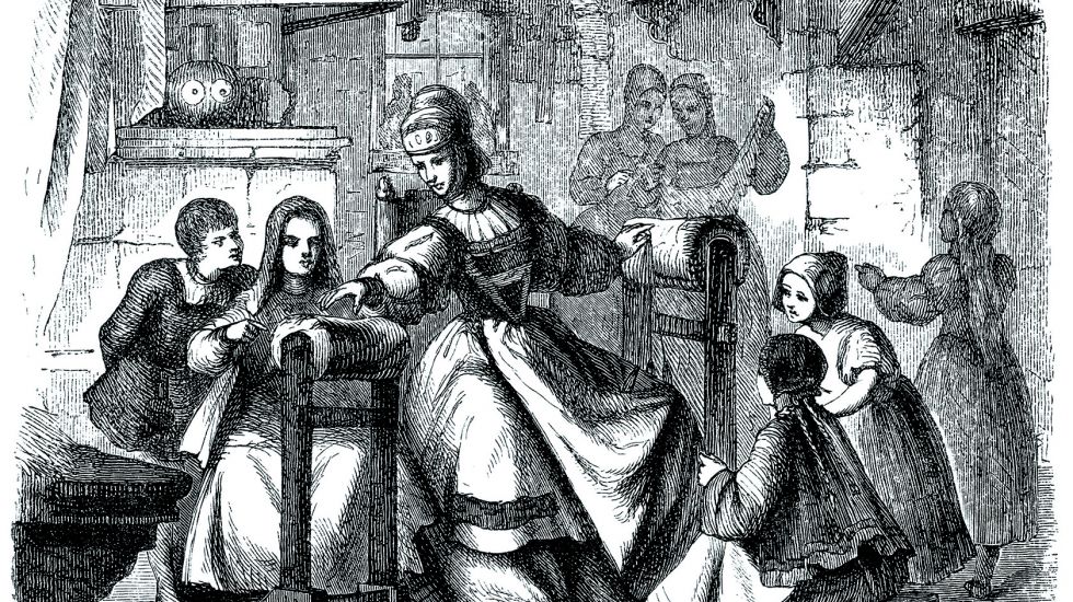 Historische Gemälde von Frauenwirtschaft