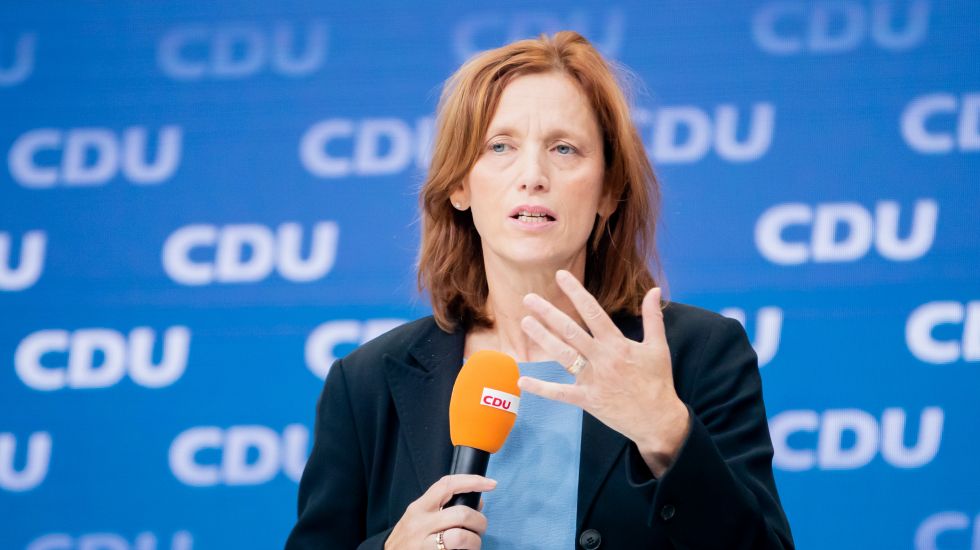 Karin Prien, schleswig-holsteinische Bildungsministerin, spricht bei der Vorstellung des «Zukunftsteams» der Union in der CDU-Parteizentrale